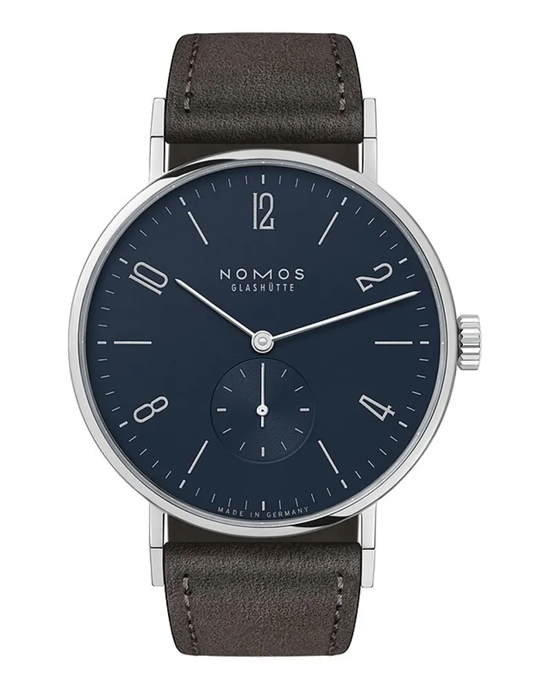 NOMOS Glashütte Unisexuhr Tangente 38 nachtblau Grau