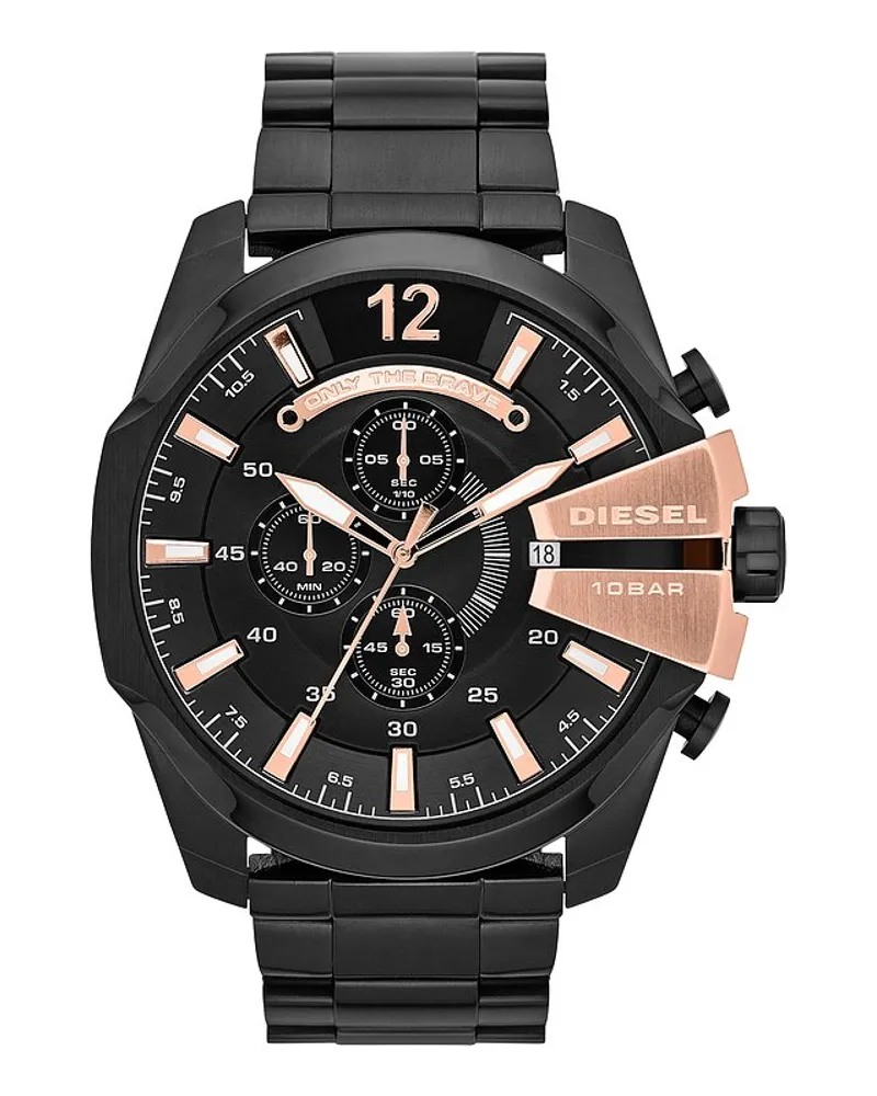 Diesel Chronograph Mega Chief Silber