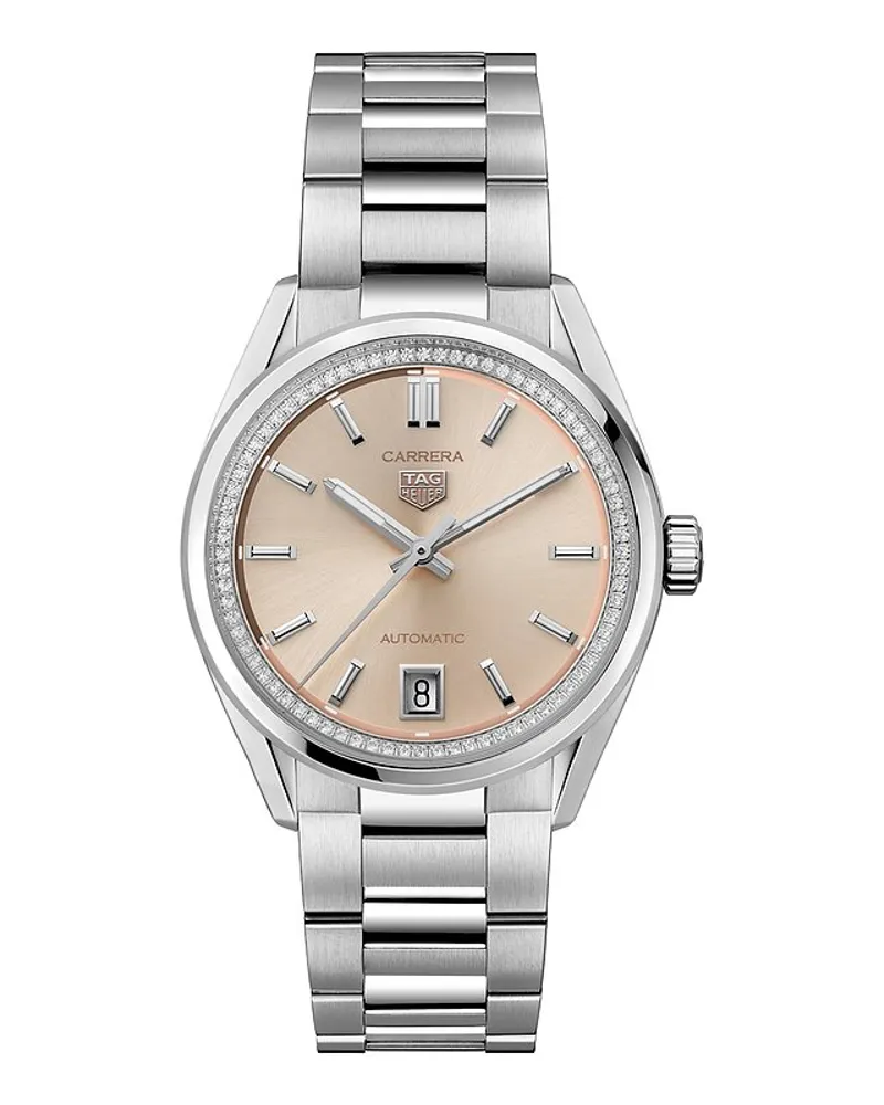 TAG Heuer Damenuhr Carrera Date Silber