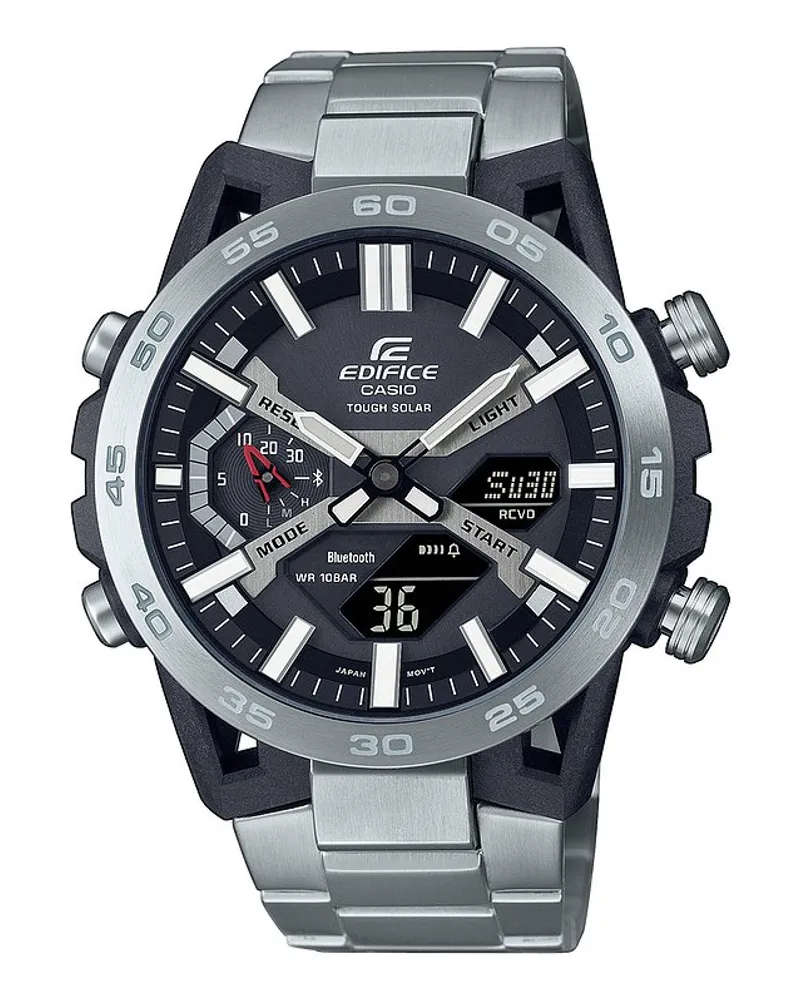 Casio Herrenuhr Bluetooth Silber
