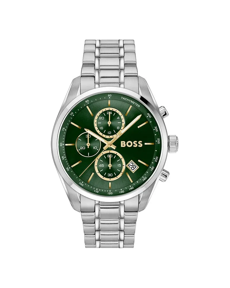HUGO BOSS Herrenuhr Grand Prix Silber