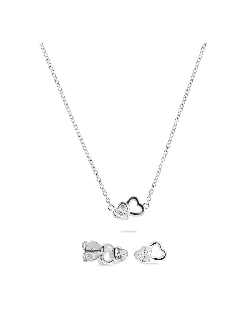 JETTE Schmuck-Set HEARTS Silber