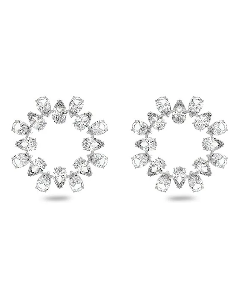 Swarovski Ohrstecker Matrix Pear Silber