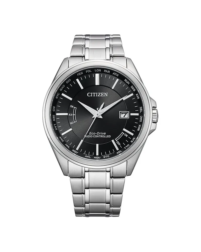 Citizen Herrenuhr Funkuhr Eco Drive Silber