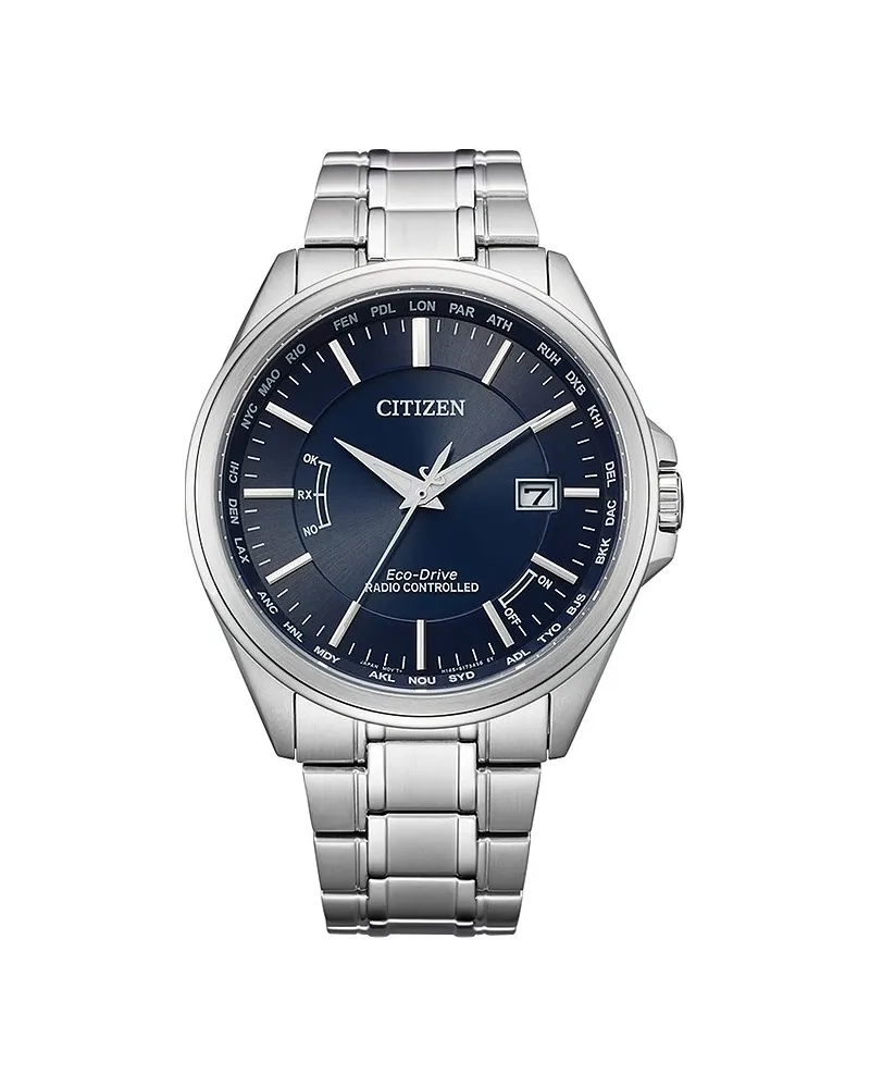 Citizen Herrenuhr Funkuhr Eco Drive Silber
