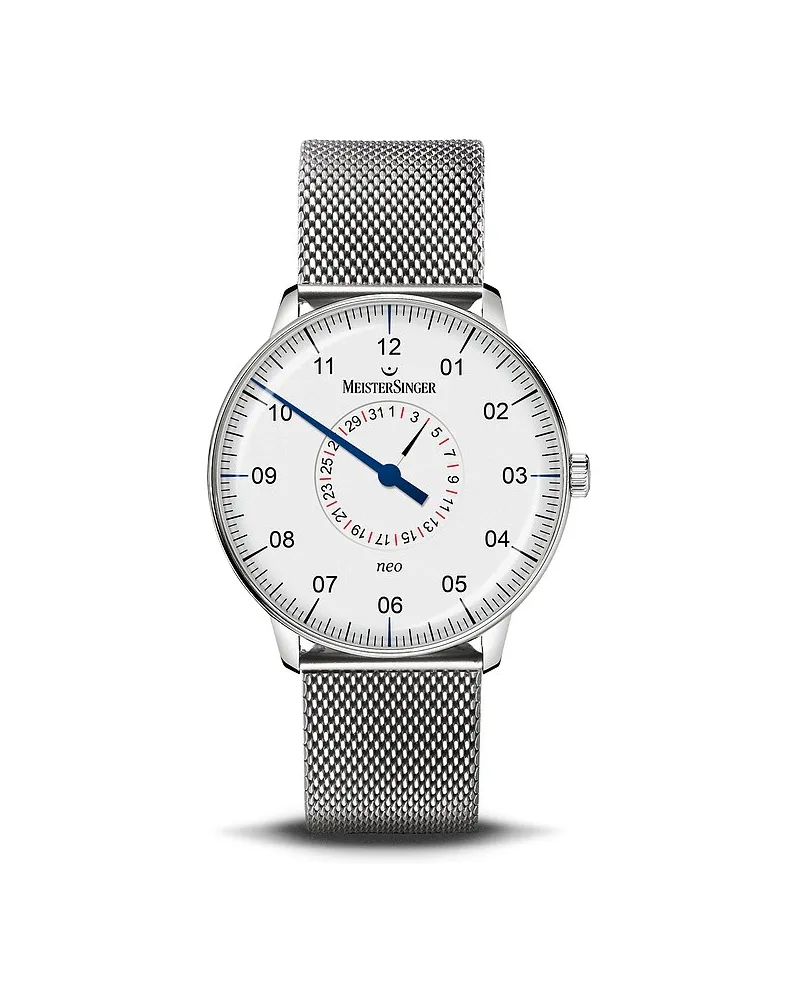 MeisterSinger Unisexuhr Neo Silber