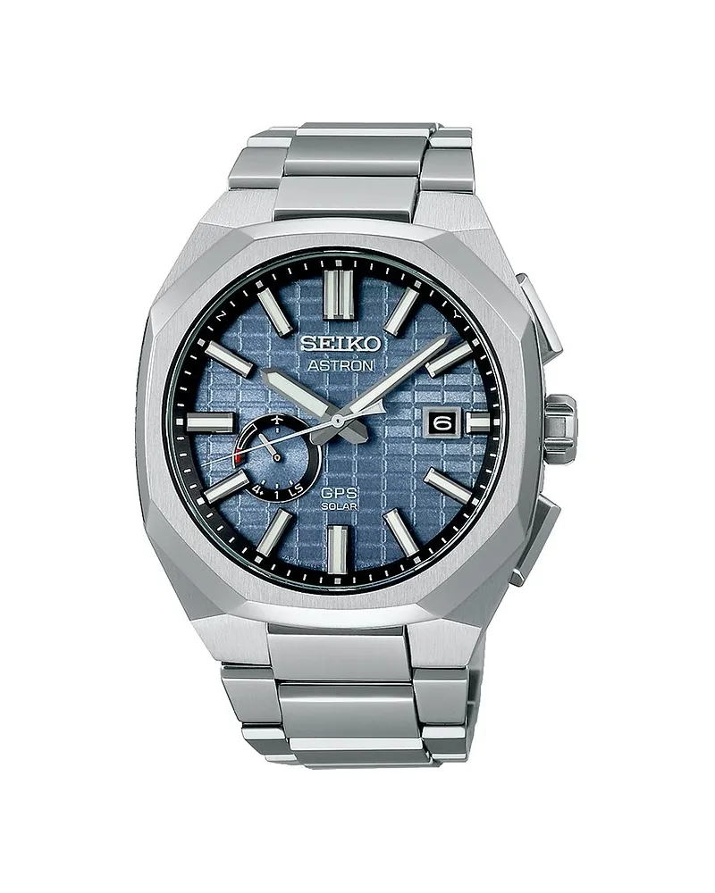 Seiko Herrenuhr GPS Solar Silber