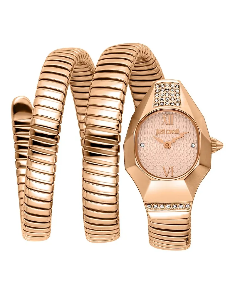 Just Cavalli Damenuhr Signature Snake Roségold