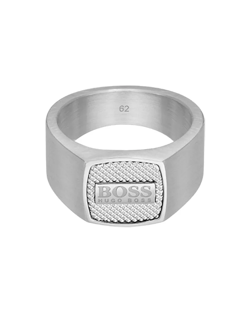 HUGO BOSS Edelstahlring Silber
