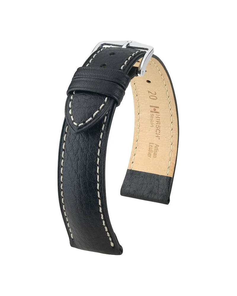 Hirsch Lederband Boston Schwarz