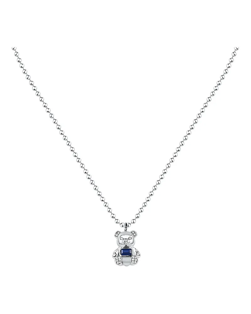 GCDS Kette Coraggio Bear Silber