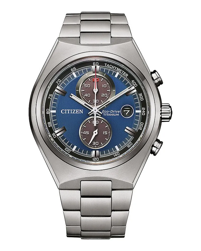 Citizen Chronograph Super Titanium Eco Drive Silber