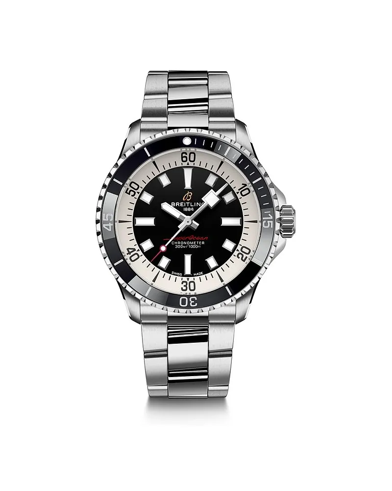 Breitling Herrenuhr Superocean Automatic 42 Silber