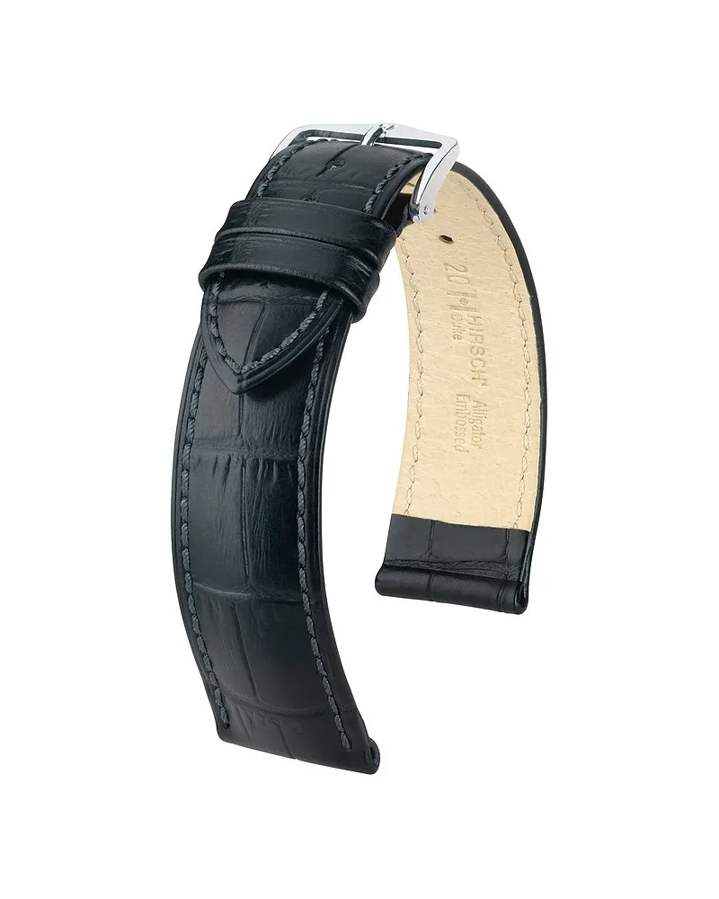 Hirsch Lederband Duke Schwarz
