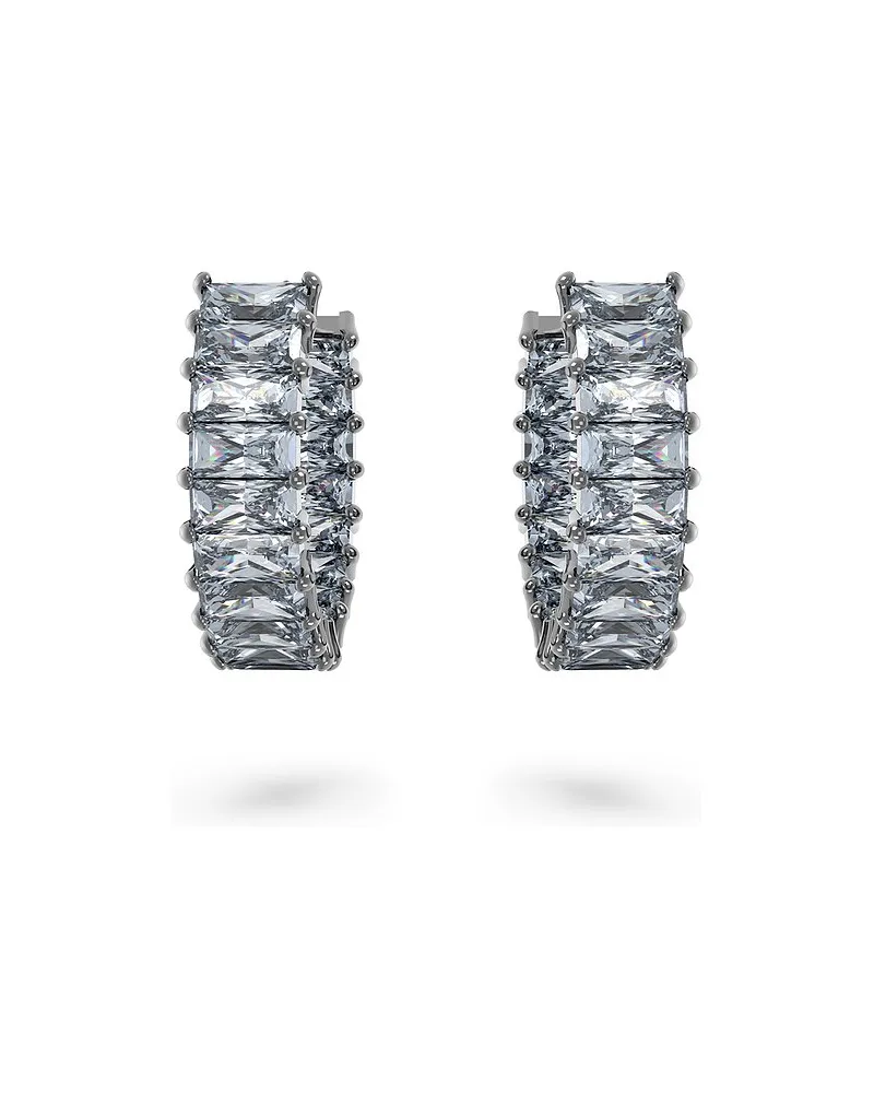 Swarovski Creolen Matrix Grau