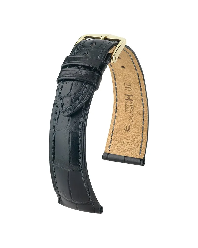 Hirsch Lederband London Schwarz
