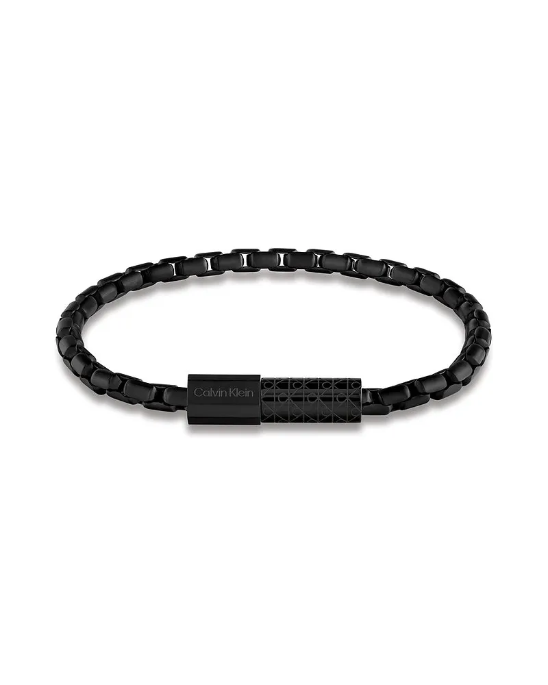 Calvin Klein Armband CONTOURED BARREL Schwarz