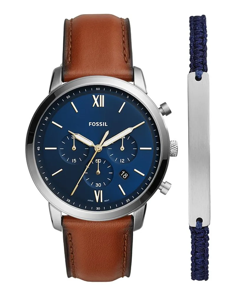 Fossil Uhren-Set Neutra Silber