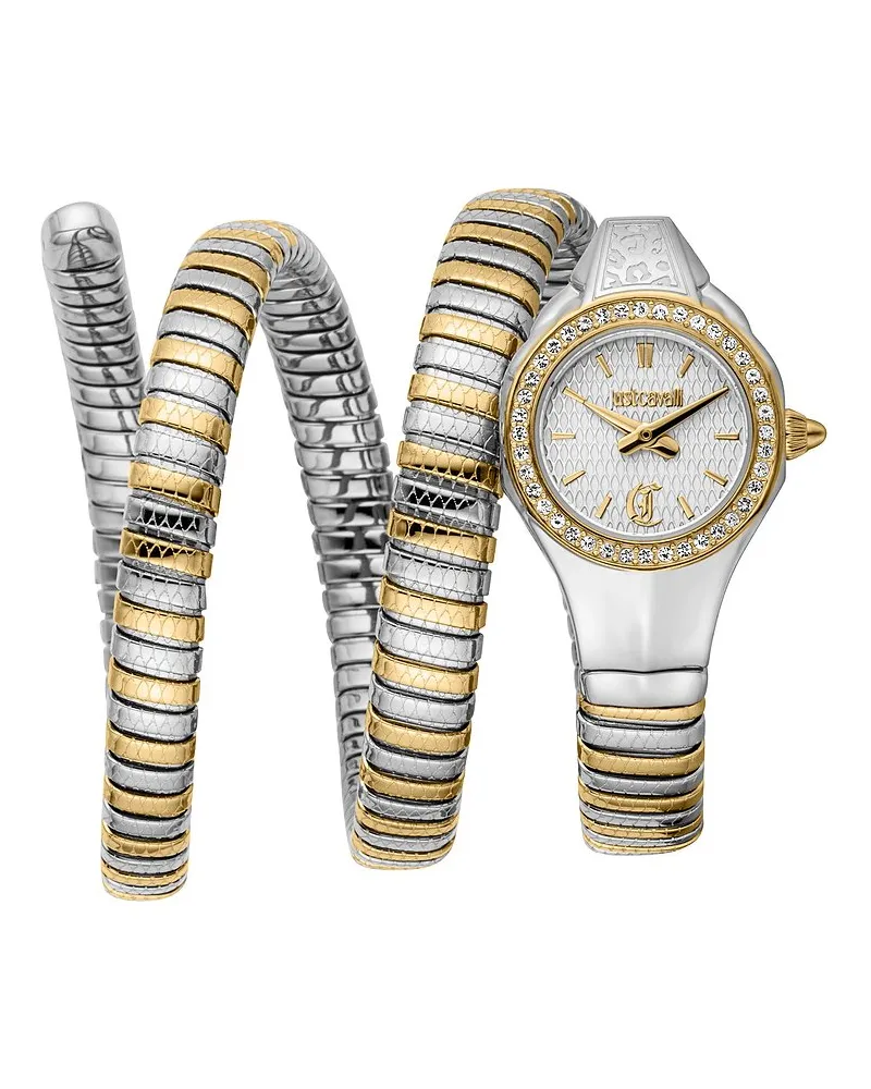 Just Cavalli Damenuhr Signature Snake Bicolor
