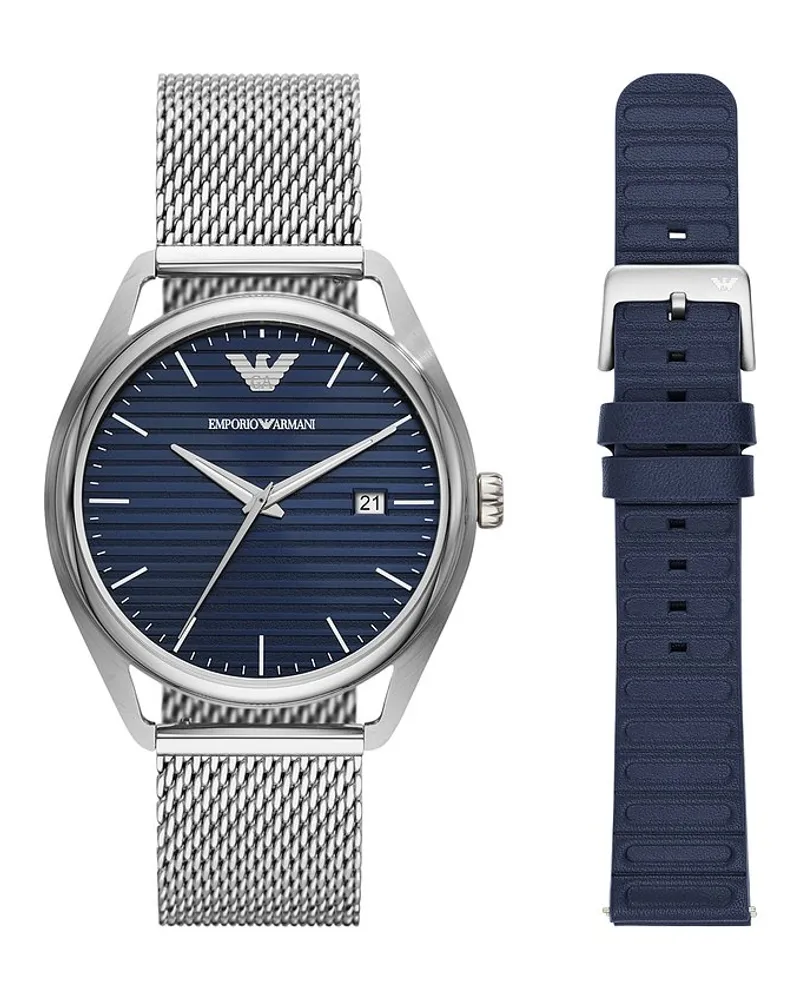 Emporio Armani Uhren-Set inkl. Wechselarmband Silber
