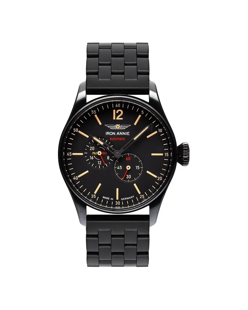 IRON ANNIE Herrenuhr Flight Control Schwarz