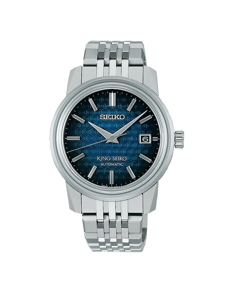 Seiko Herrenuhr King Seiko Automatik Silber
