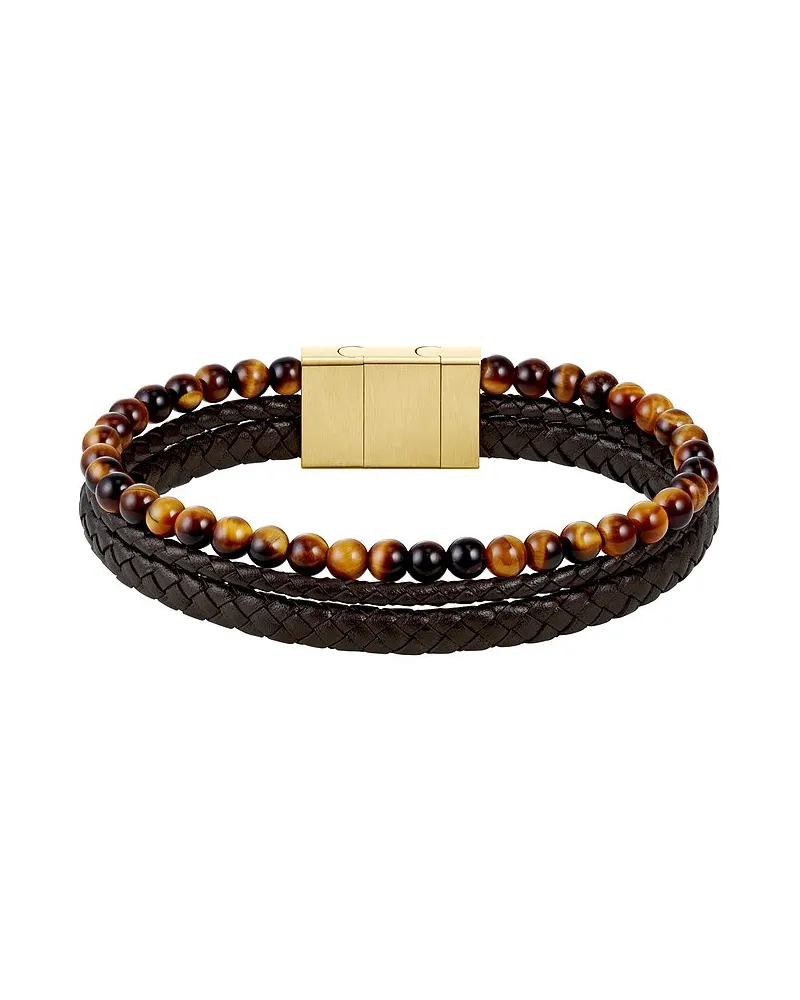 HUGO BOSS Armband SPHERE MIXED Braun