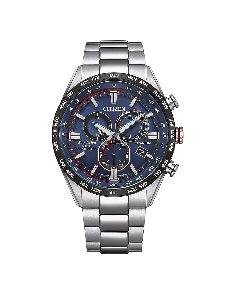 Citizen Chronograph Promaster Sky Funkuhr Eco Drive Super Titanium Silber