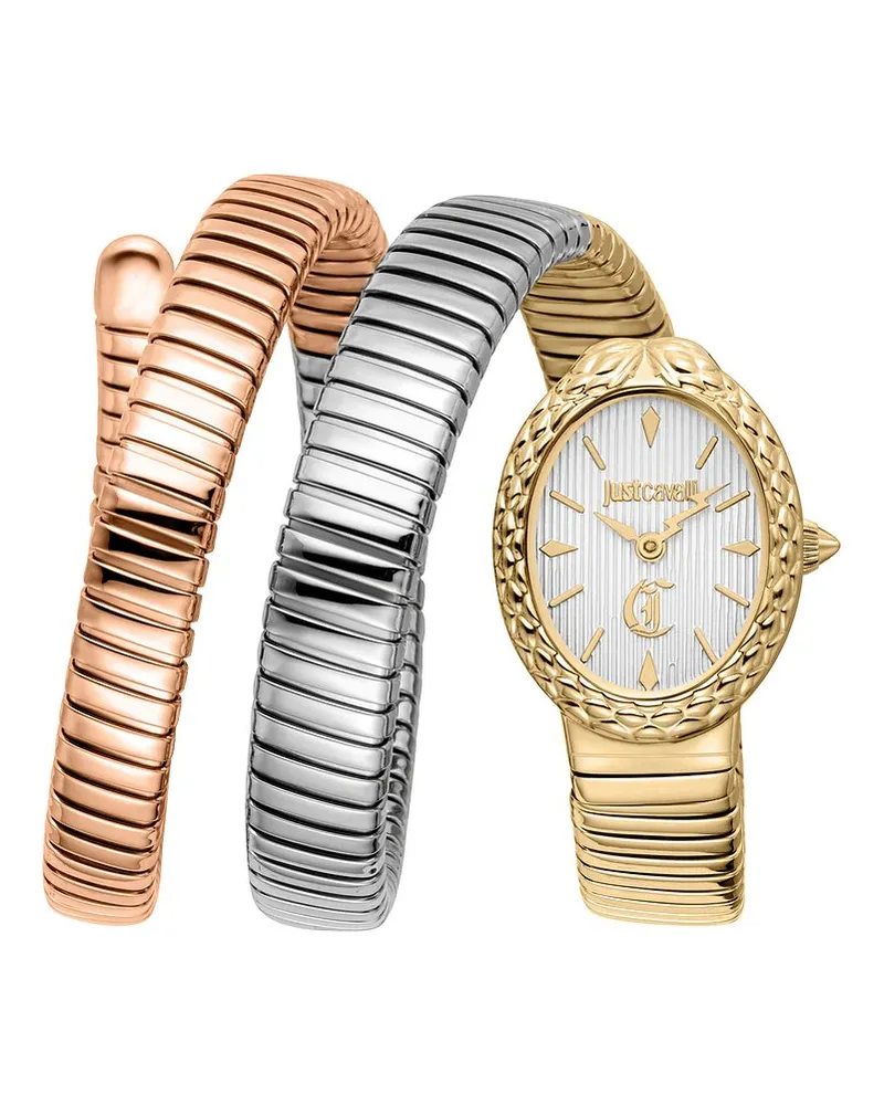 Just Cavalli Damenuhr Signature Snake Gold