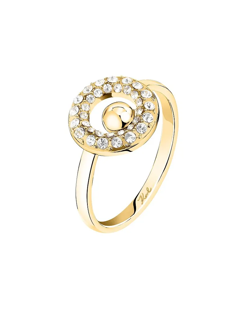 Karl Lagerfeld Damenring Crystals Gelbgold