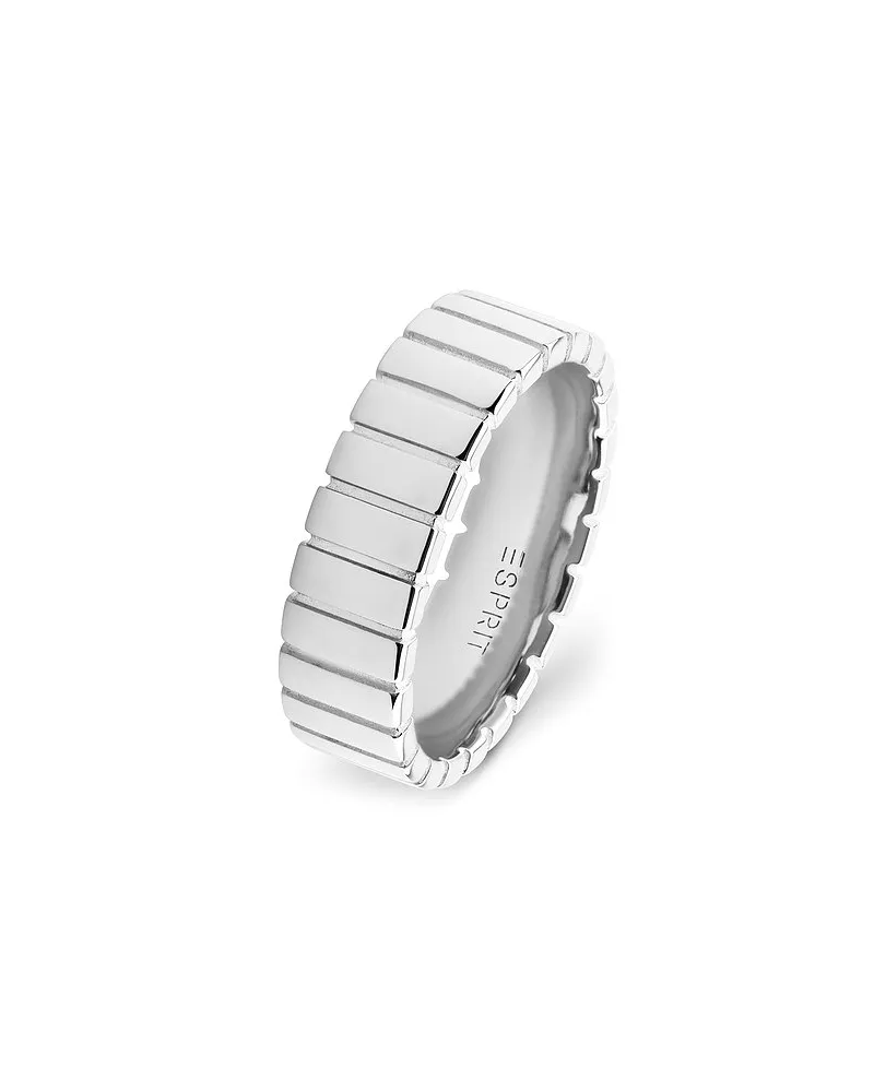 Esprit Damenring Linear Wide Silber