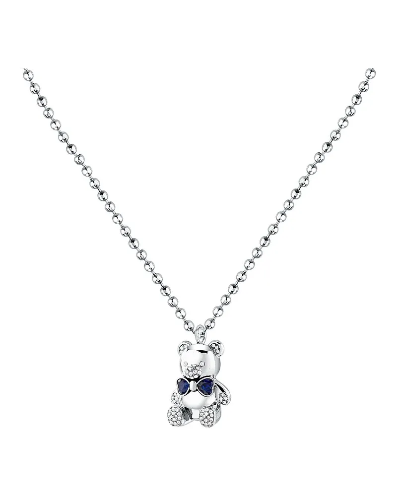 GCDS Kette Coraggio Bear Silber