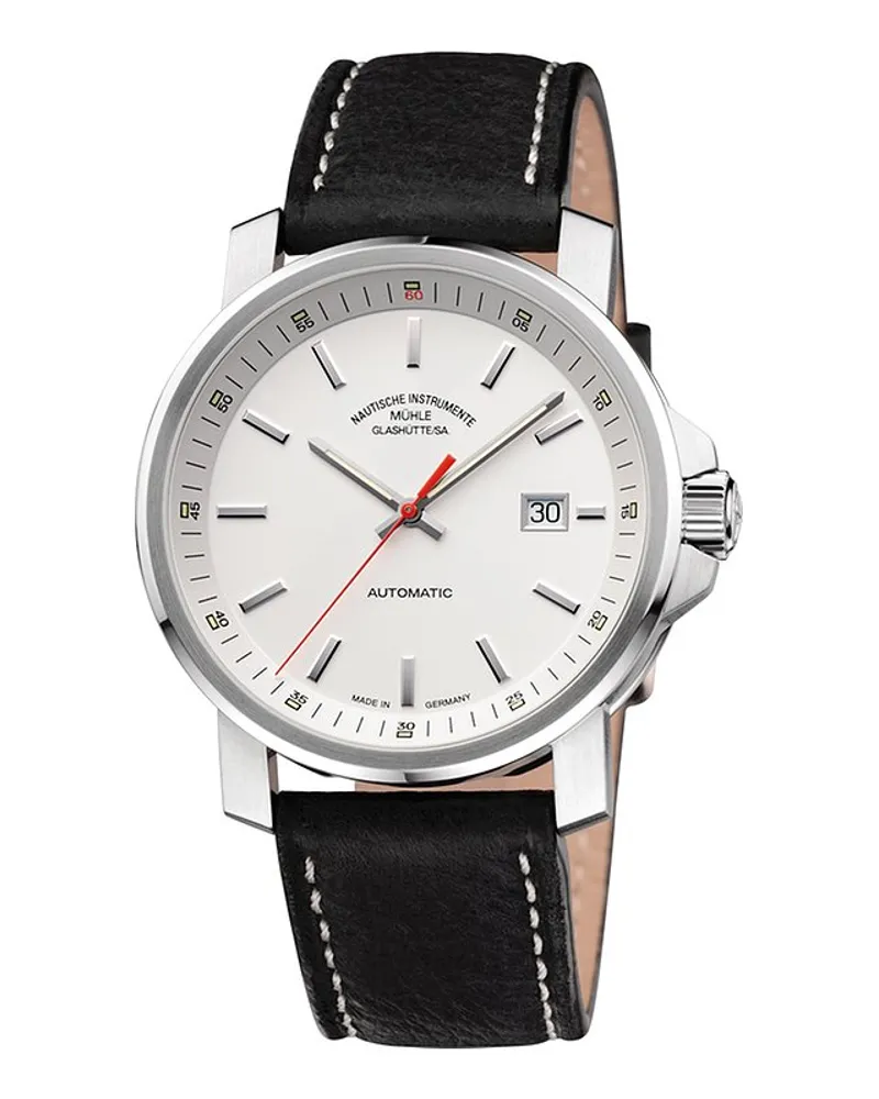 Mühle-Glashütte Herrenuhr 29er Big Silber