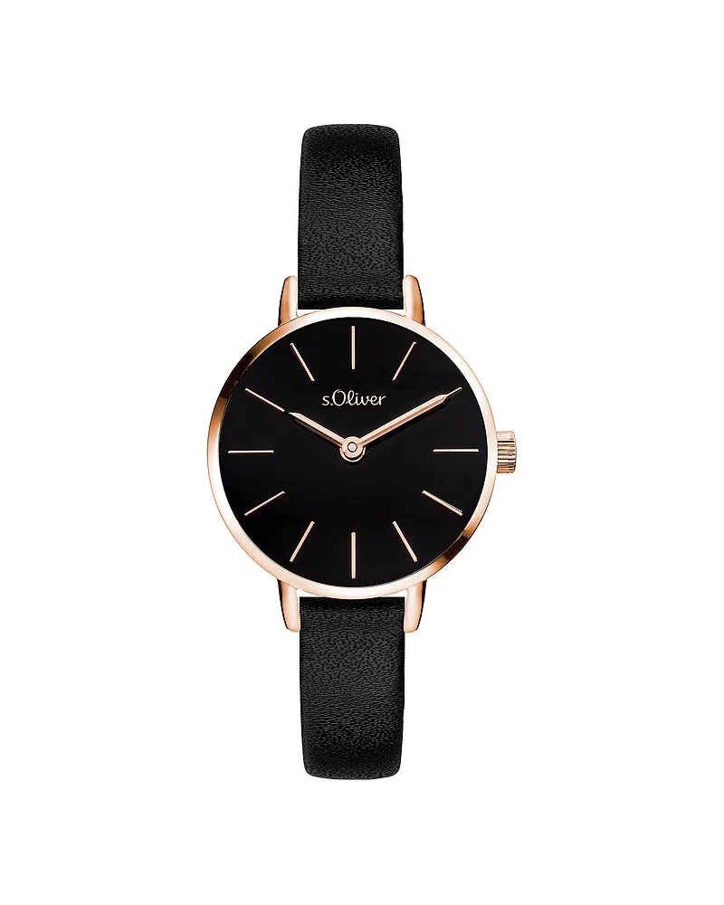 S.Oliver Damenuhr zeitlos und elegant Roségold