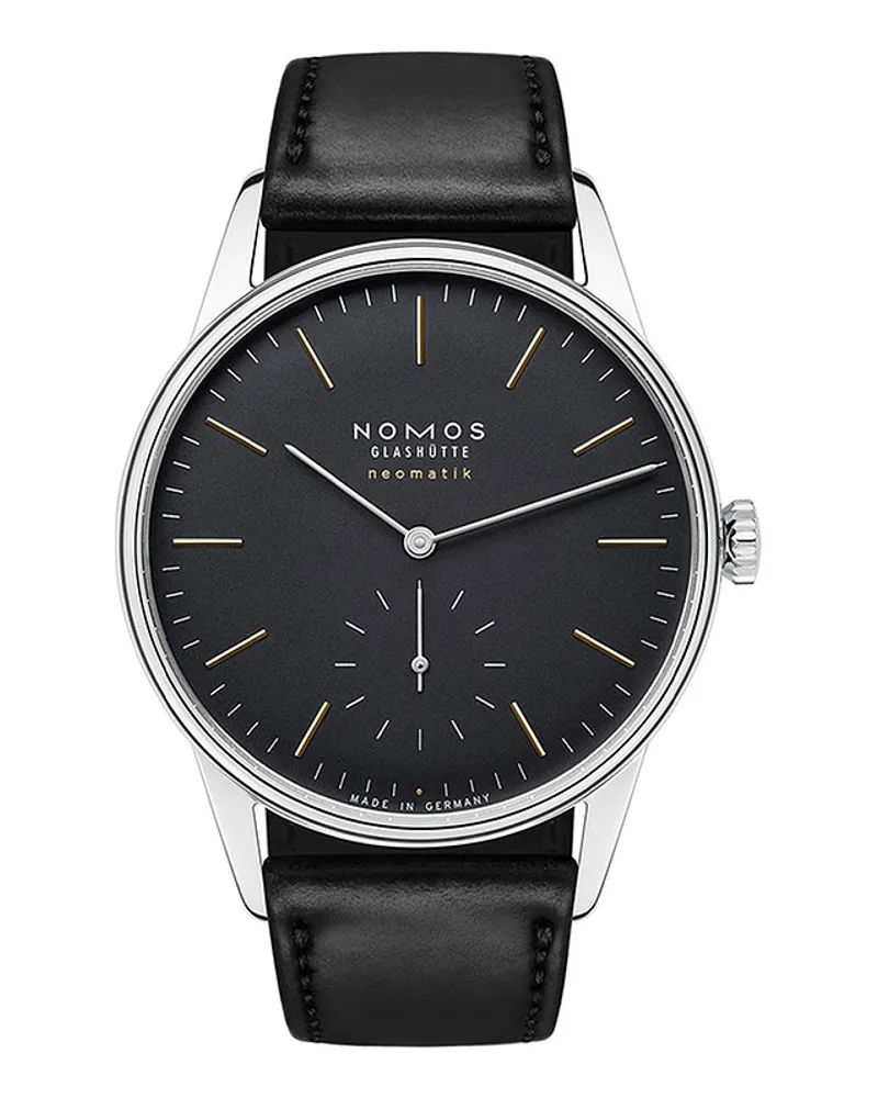 NOMOS Glashütte Unisexuhr Orion neomatik new black Silber