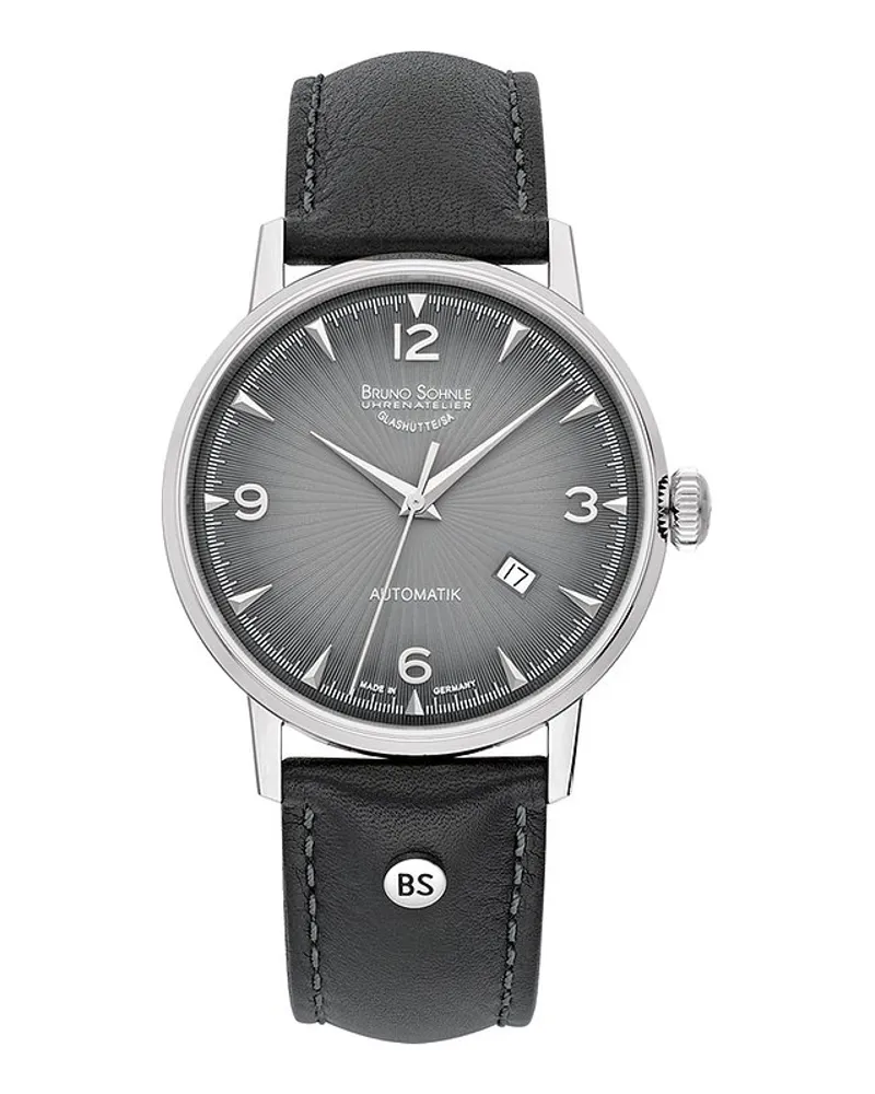 Bruno Söhnle Herrenuhr Stuttgart Automatik II Big Silber
