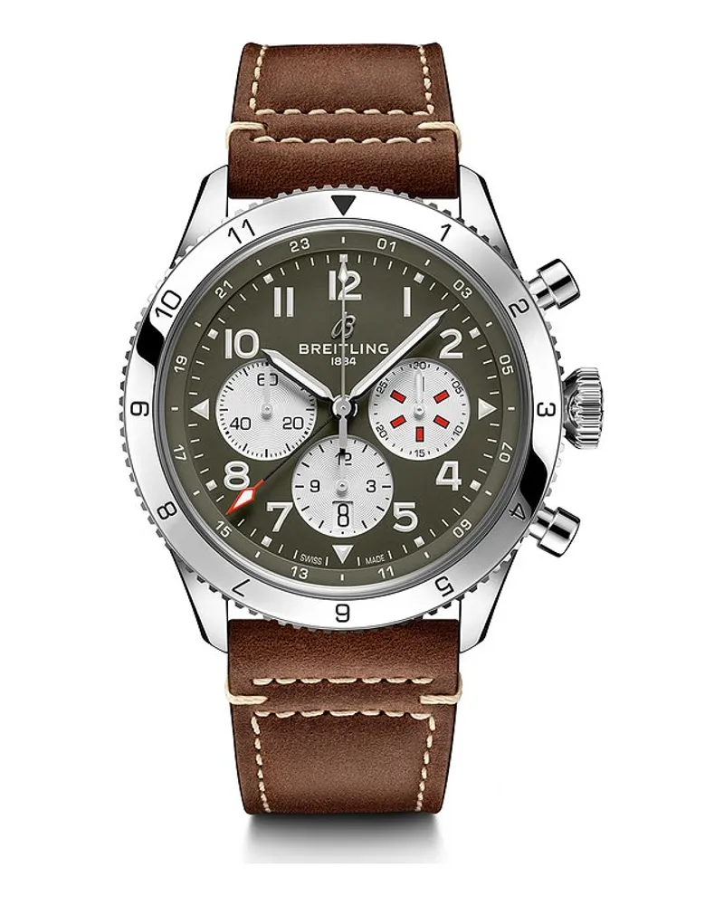 Breitling Chronograph Super Avi Silber