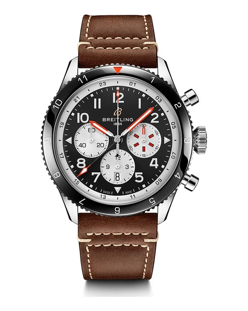 Breitling Chronograph Super Avi Silber