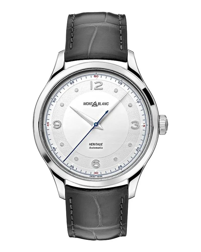 Montblanc Herrenuhr Heritage Silber