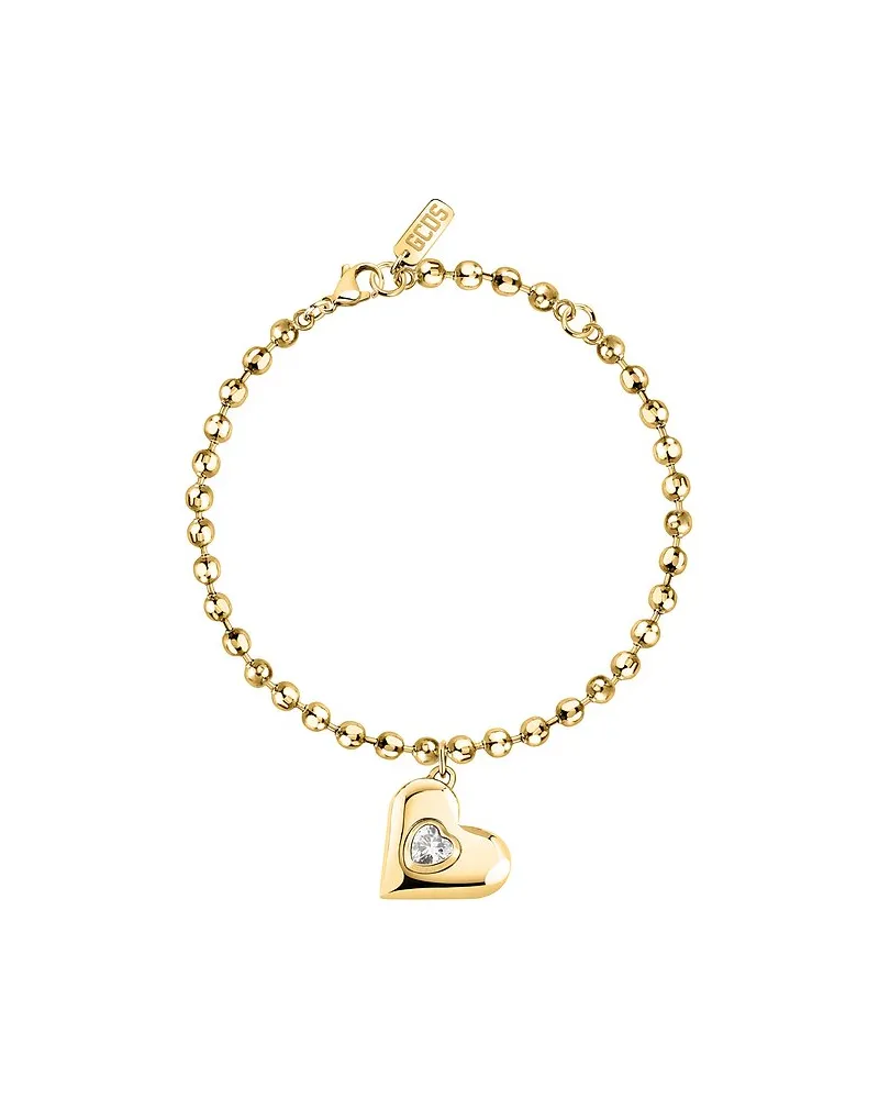 GCDS Armband Forever Locked Gelbgold