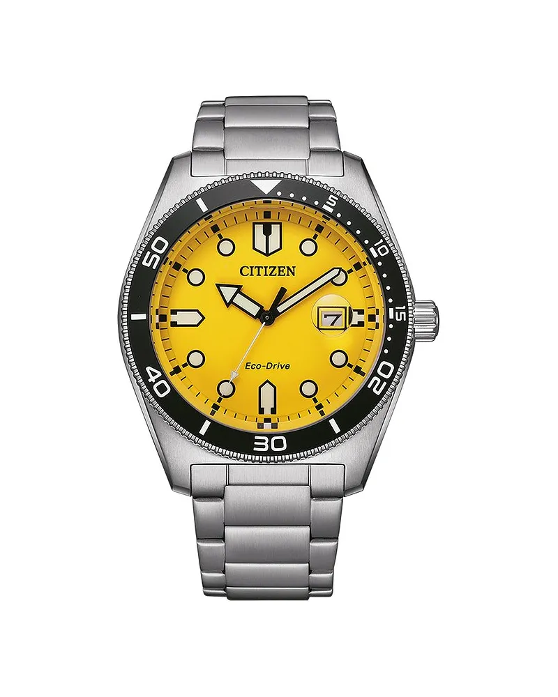 Citizen Herrenuhr Sport Eco Drive Silber