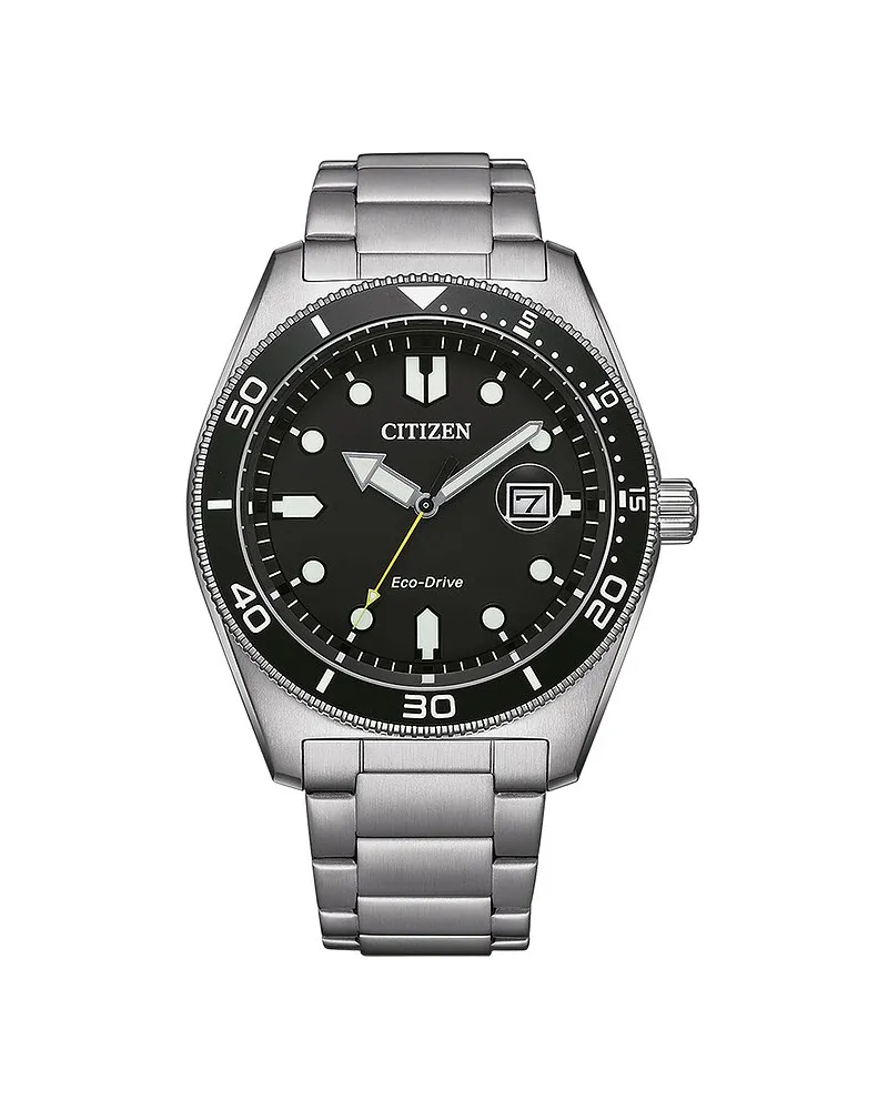 Citizen Herrenuhr Sport Eco Drive Silber