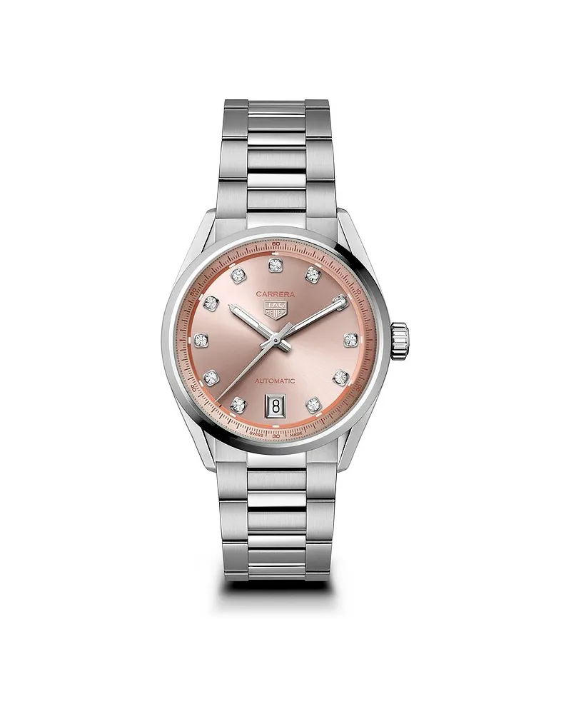 TAG Heuer Damenuhr Carrera Date Silber