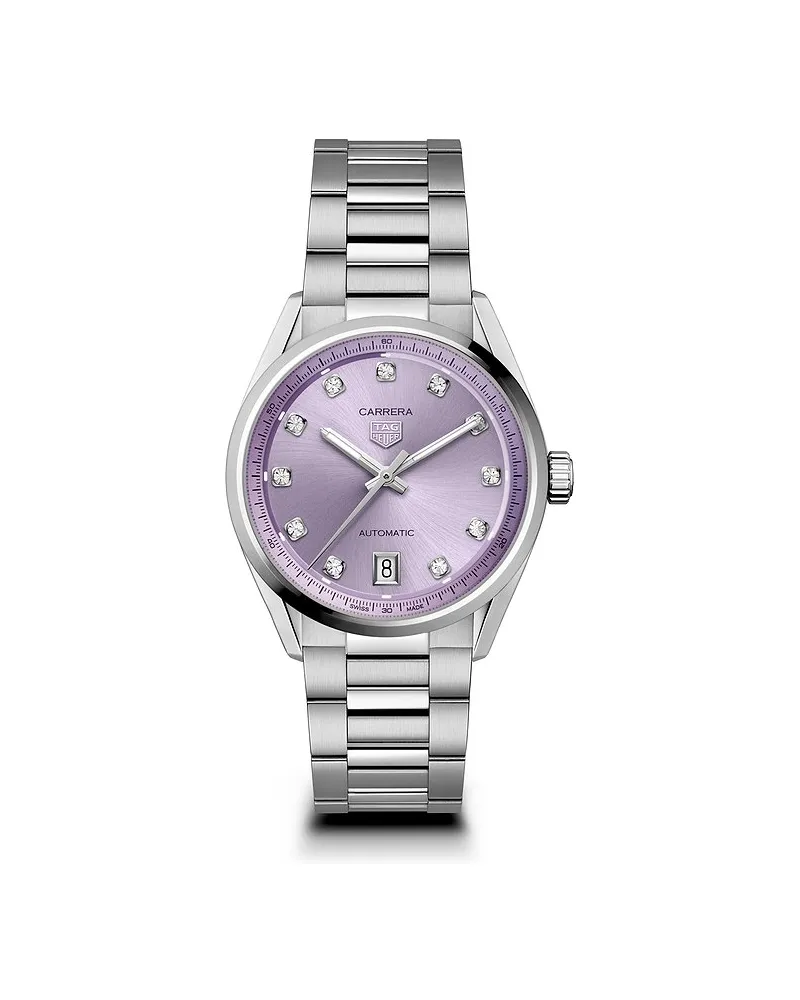 TAG Heuer Damenuhr Carrera Date Silber