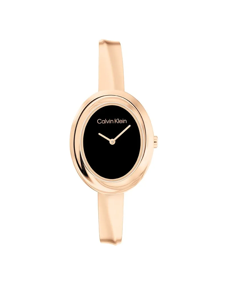Calvin Klein Damenuhr Twisted Bezel Roségold