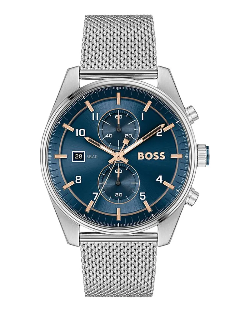 HUGO BOSS Herrenuhr Runner Silber