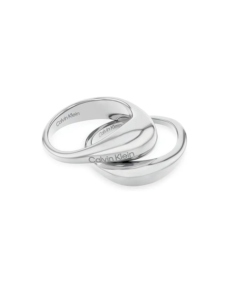 Calvin Klein Edelstahlring Silber