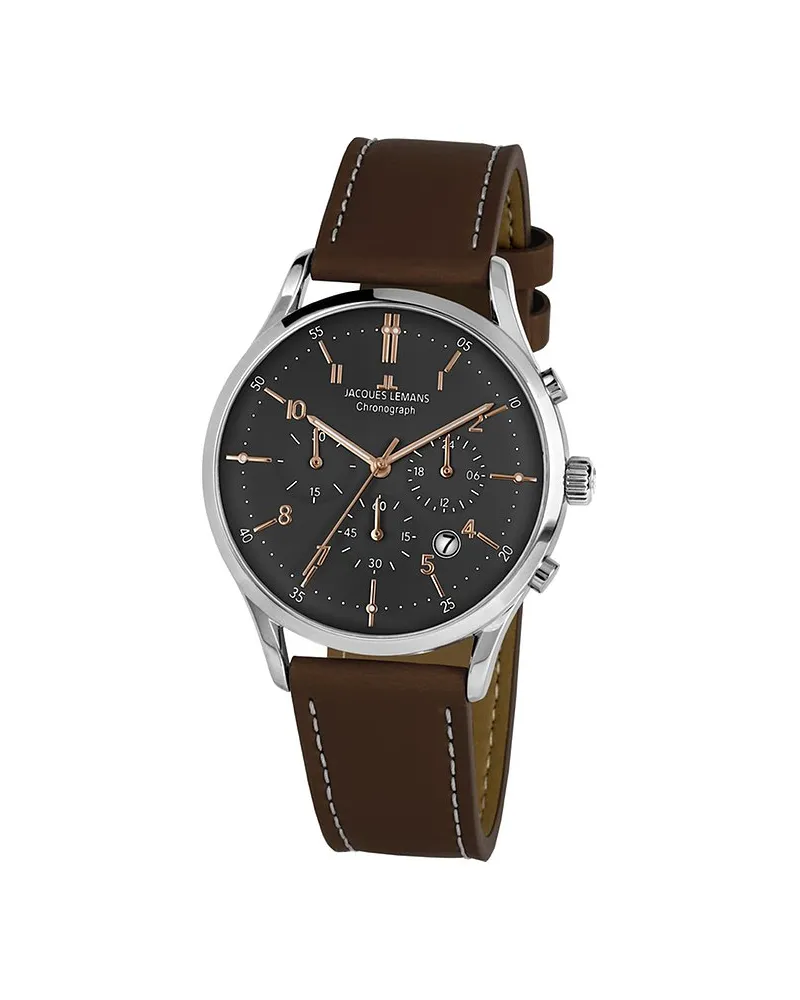 Jacques Lemans Chronograph Retro Classic Silber
