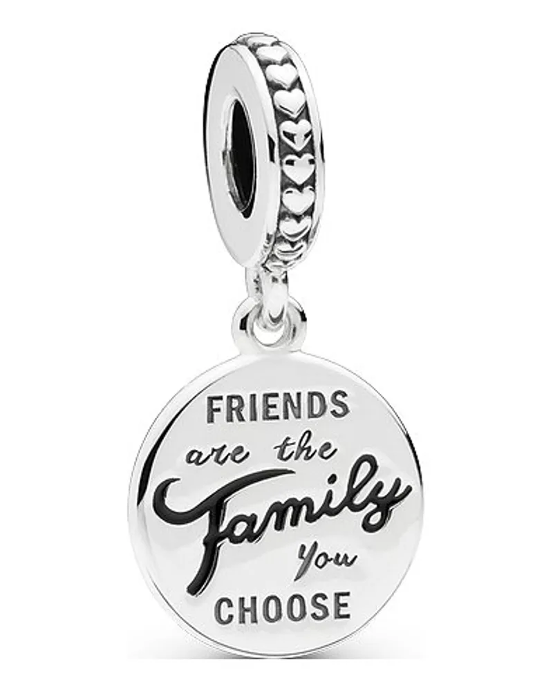 Pandora Charm Moments Friends Are Family Silber