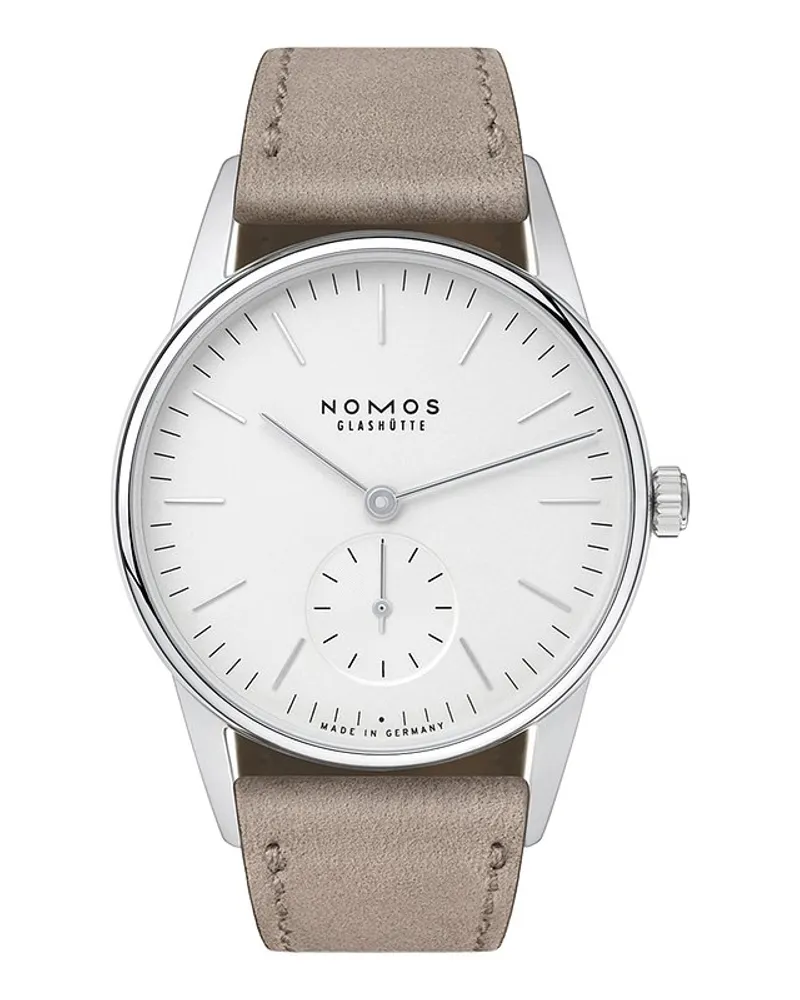 NOMOS Glashütte Damenuhr Orion 33 weiss Silber